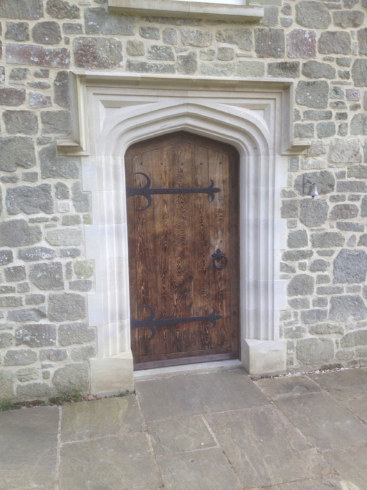 Designed and created ,chicksgrove masonry and oak door