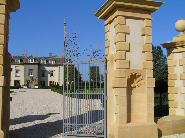 complete new gate piers ,gates and bridge to Somerset country House
