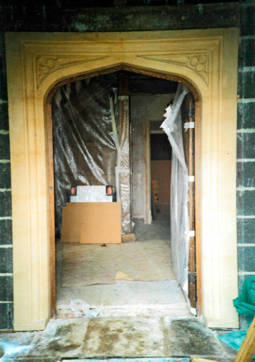 lancet arch doorway and bathstone porch2